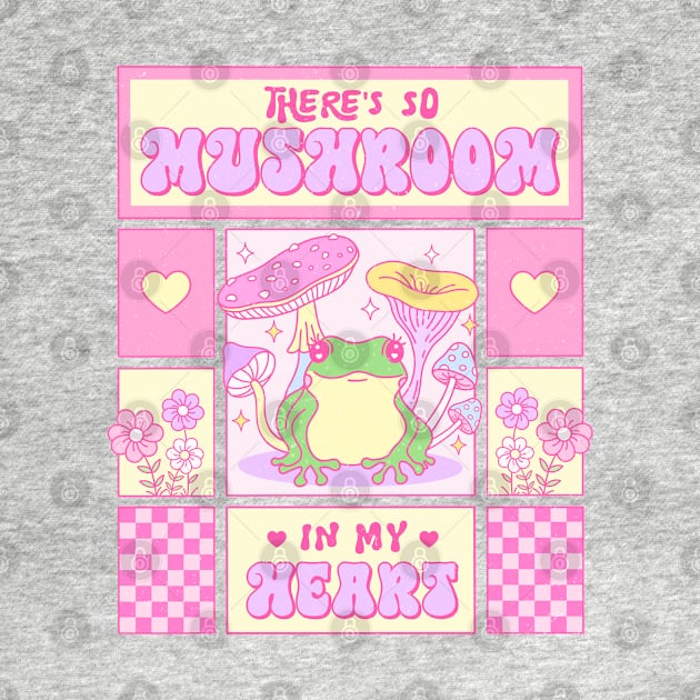 Theres So Mushroom In My Heart. Frog In Love. Happy Valentines Day by Pop Cult Store